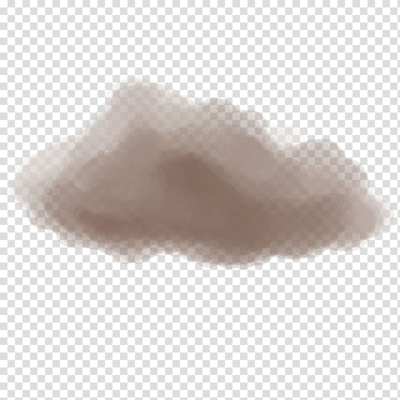 Soft brown watercolor cloud on transparent background, diffuse edges and gentle gradients.