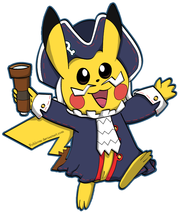 Pirate Pikachu - Cute Pokémon Costume Artwork