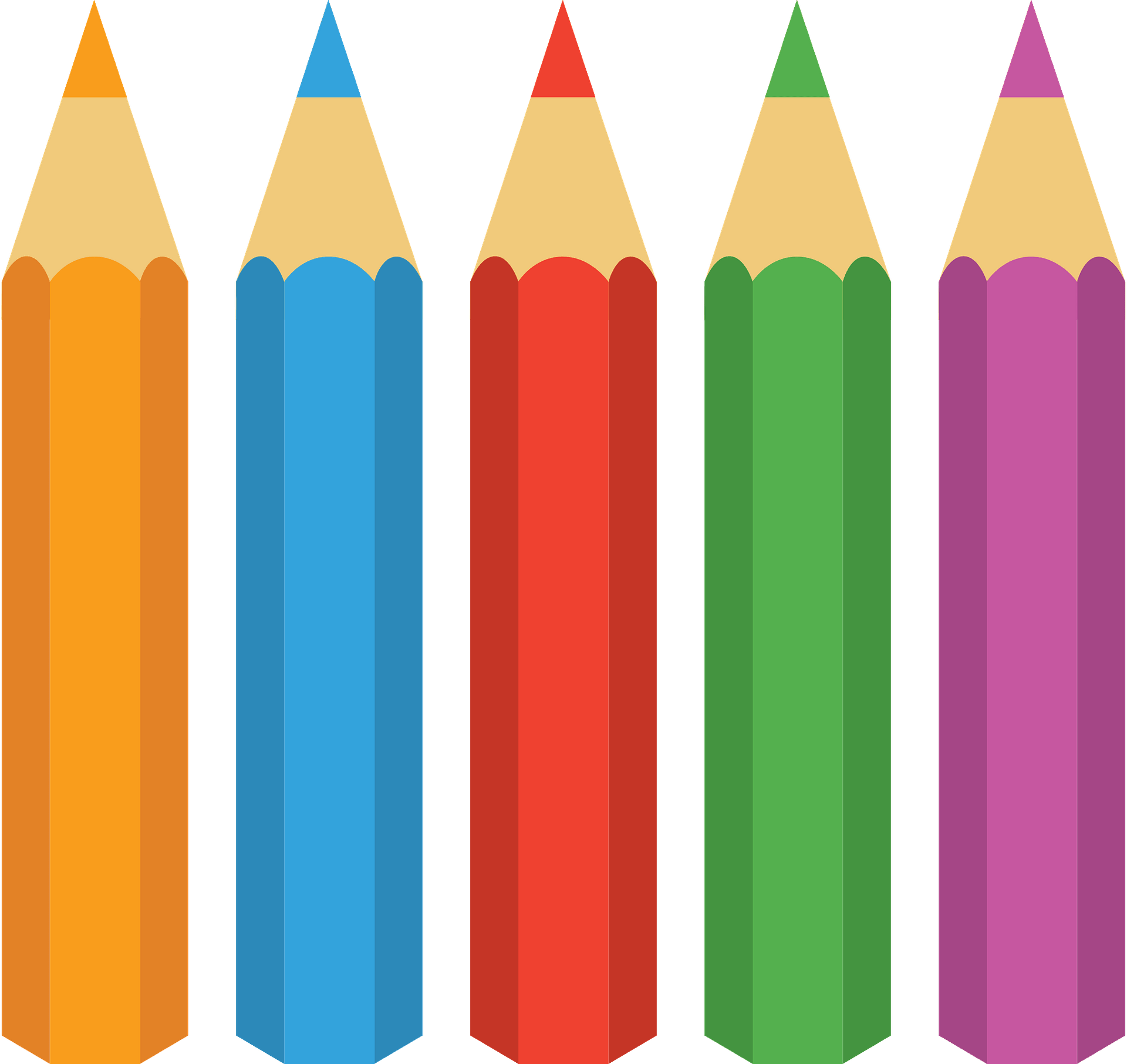 Vibrant Color Pencil Clipart Perfect For Creative Projects