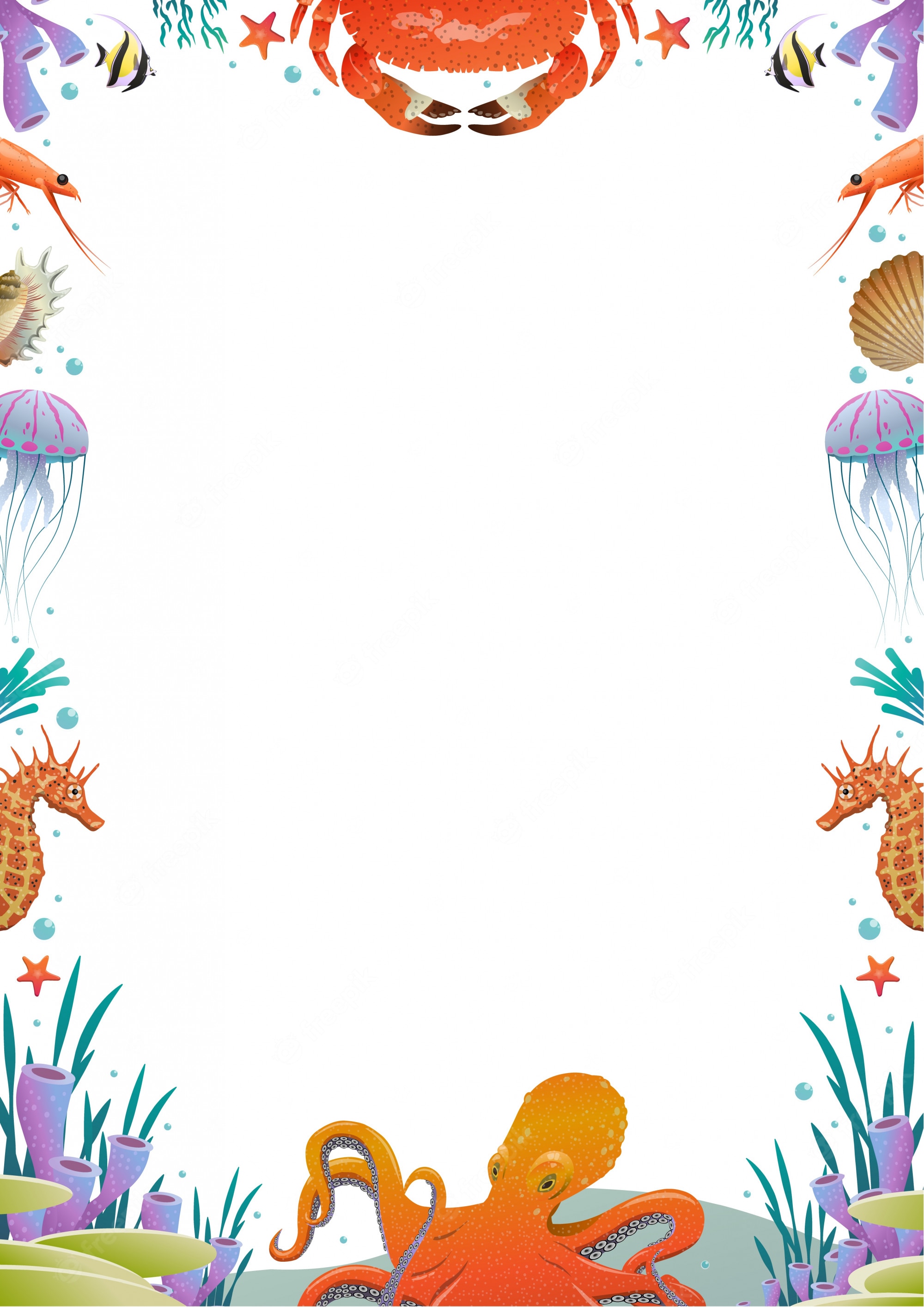 Sea Borders Clip Art Library