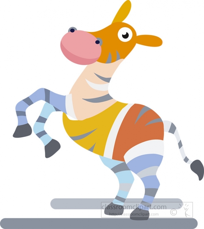 Playful Cartoon Zebra Illustration for Kids’ Educational Content