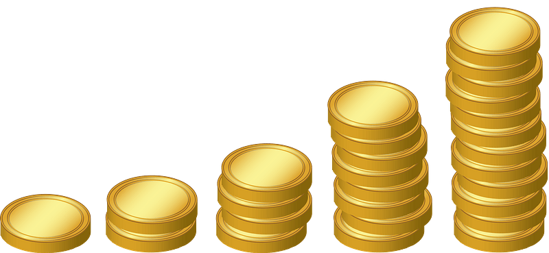 Visualizing Financial Growth: Coin Stacks Infographic