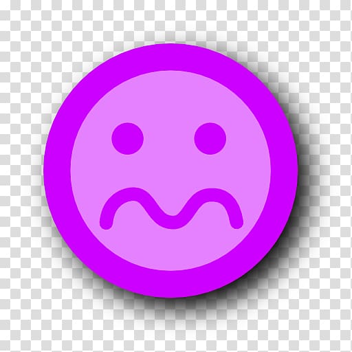 Sad Emoji Icon - Purple Flat Design for Web & Apps
