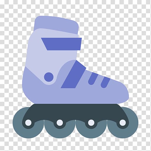Light purple inline roller skate with four wheels and adjustable strap design.