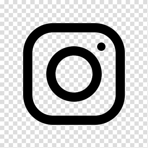 Instagram logo icon - black outline of a camera with rounded square frame on transparent background.