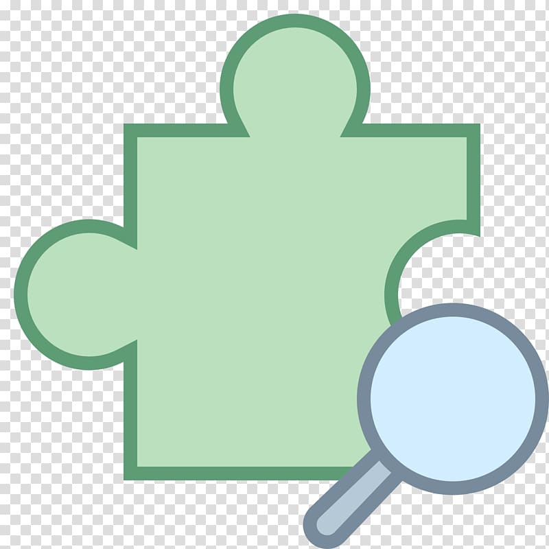 Puzzle Piece and Magnifying Glass Icon - Search, Analyze, Solve