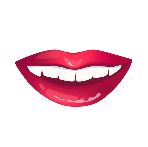 Woman Red Lips Clipart Set - Clip Art Library