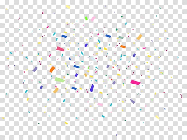Colorful confetti pieces scattered on transparent background, celebrating joy and festivity.