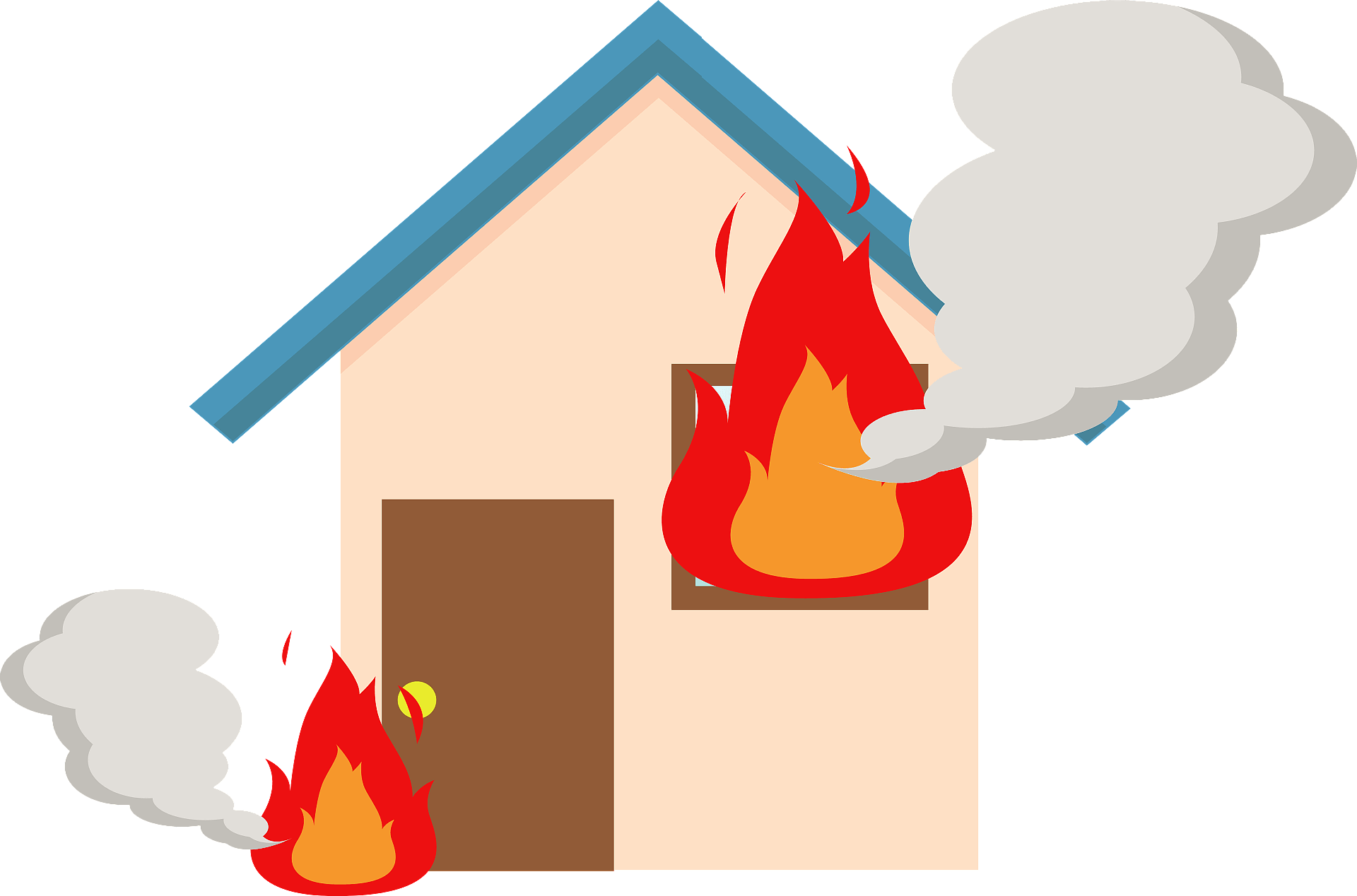 firemen-putting-out-fires-of-a-burning-home-stock-illustration-clip