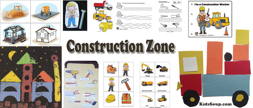 Construction Zone Activities for Kids - Printable Worksheets & Crafts