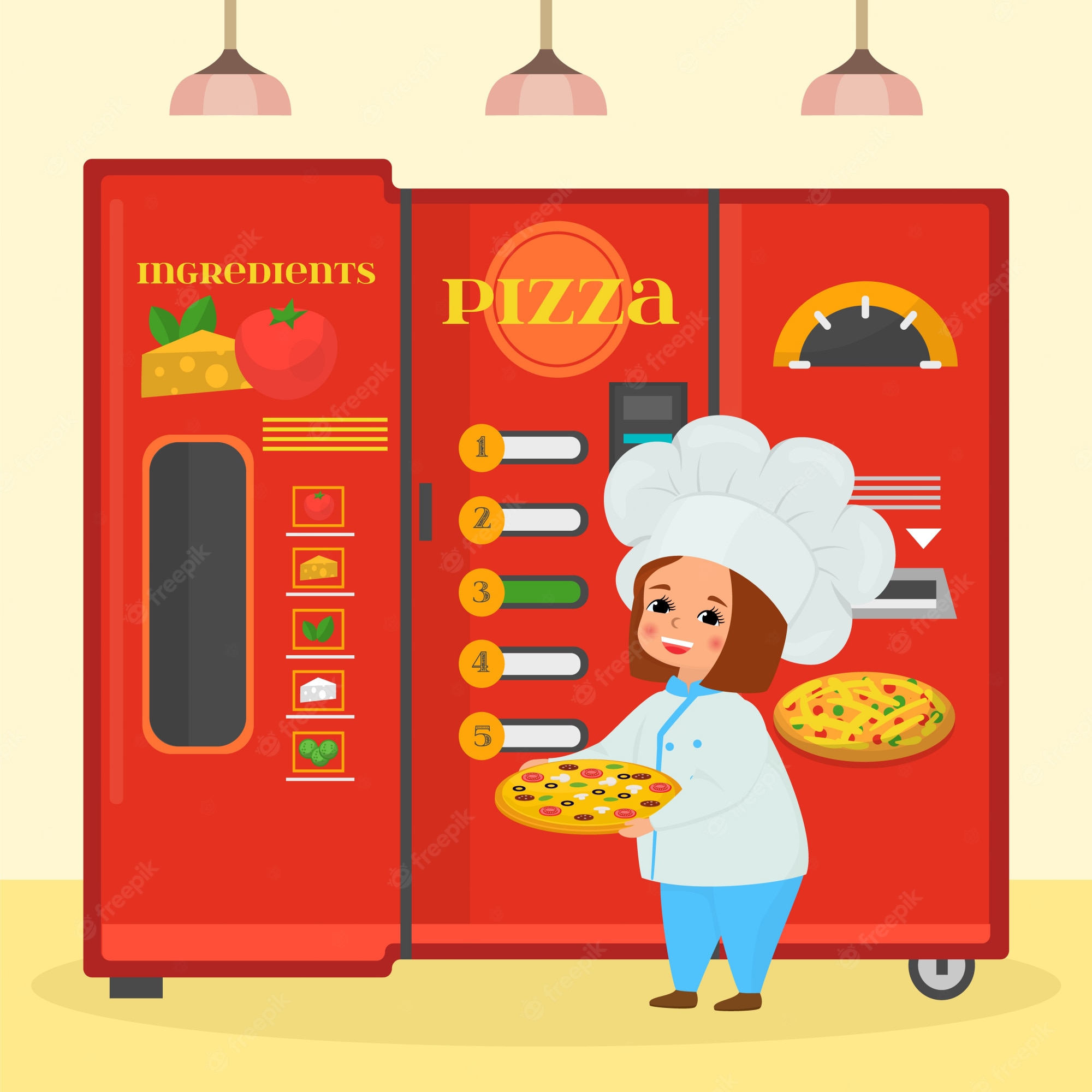 Pizzas 1950 - Clip Art Library