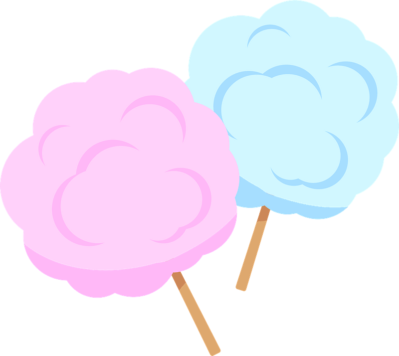Candy Floss Clipart Cotton Candy Lollipop Clip Art - Transparent - Clip ...