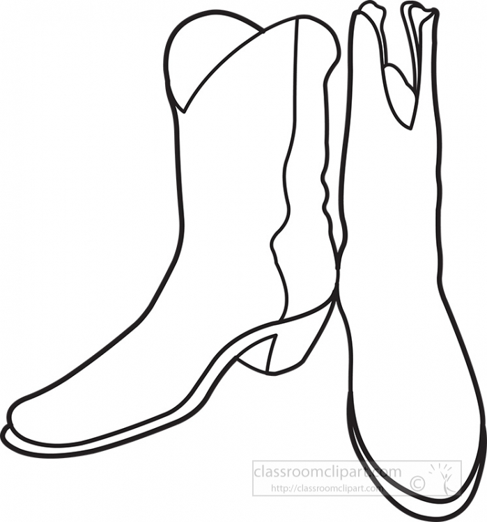 boot outlines - Clip Art Library