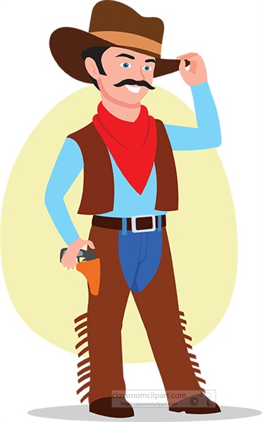 Classic Cowboy Character Illustration - Free Clipart for Western Themes