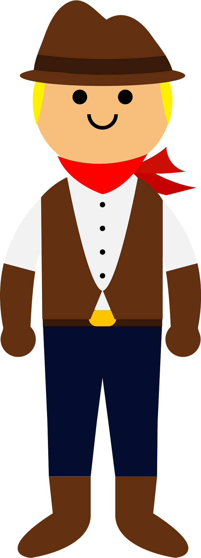 Cowboy Mans - Clip Art Library