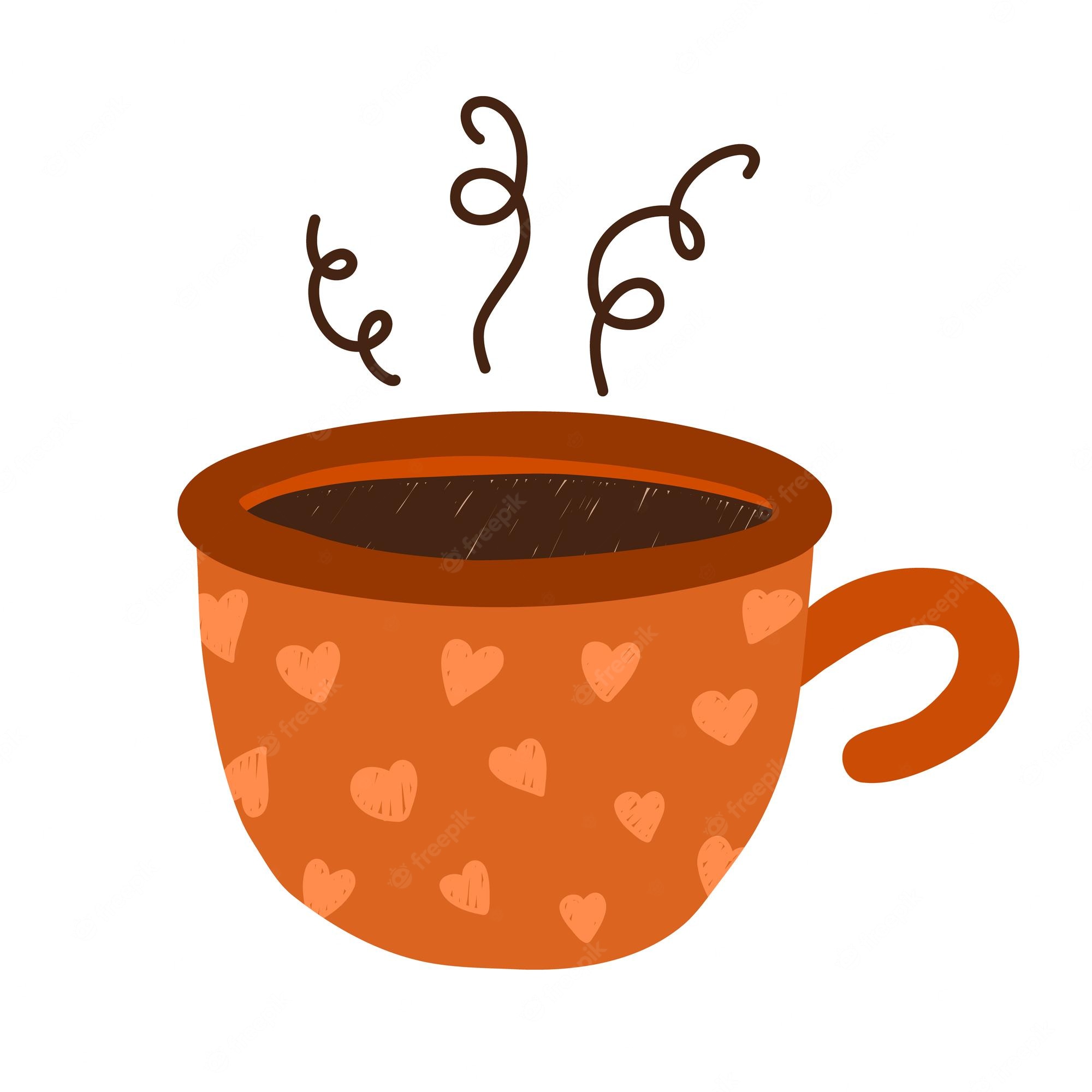 Cute coffee cup svg clip art, kawaii, drinks, mug, png