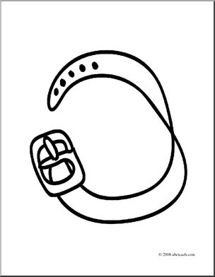 Simple line drawing of a wristband with buckle and adjustment holes.