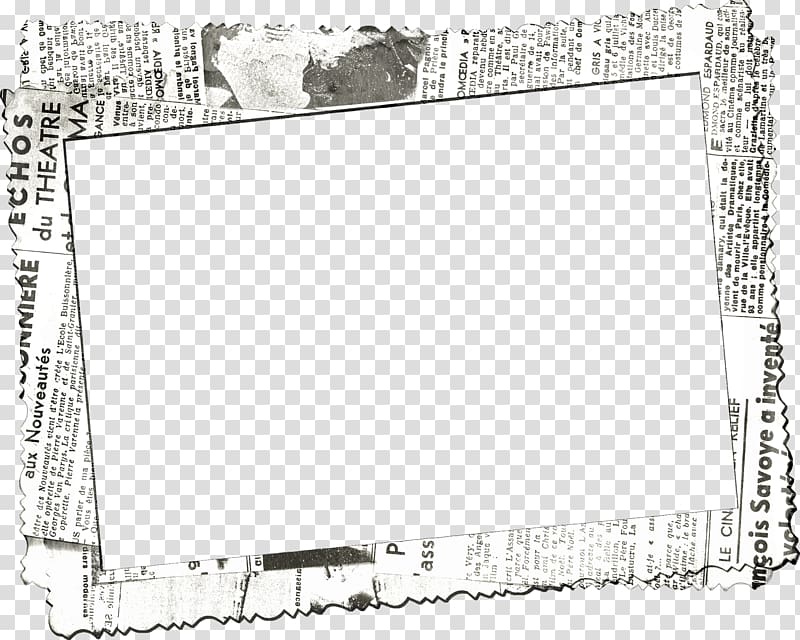 Torn vintage French newspaper clipping with theater listings and cultural headlines, showing aged paper texture and fragmented text.
