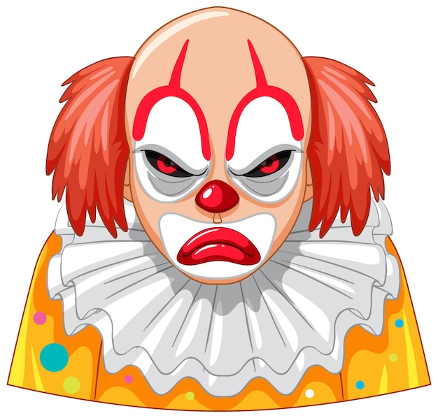 Angry Clown Illustration - Free Vector Clipart for Halloween & Horror Themes