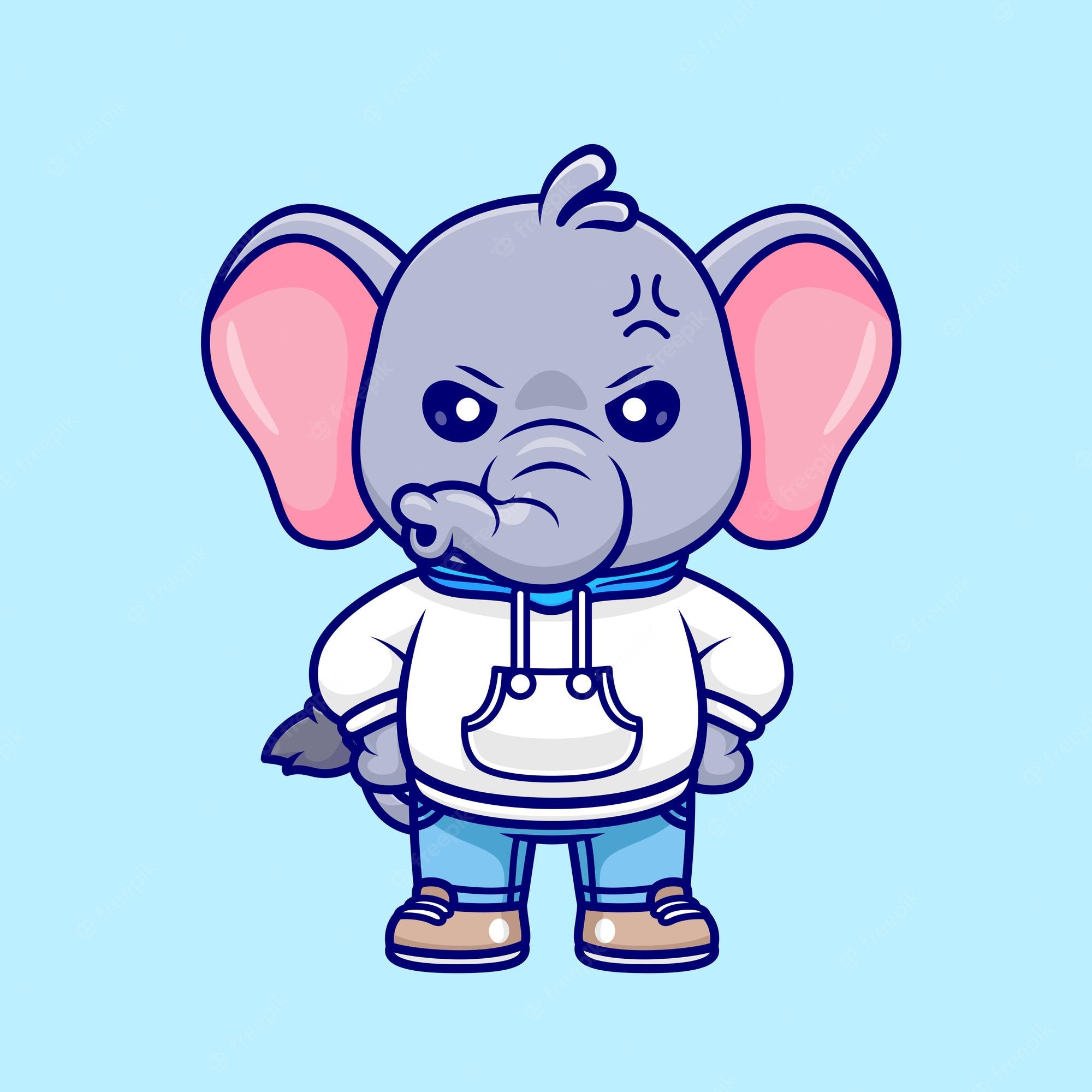 angry elephants - Clip Art Library