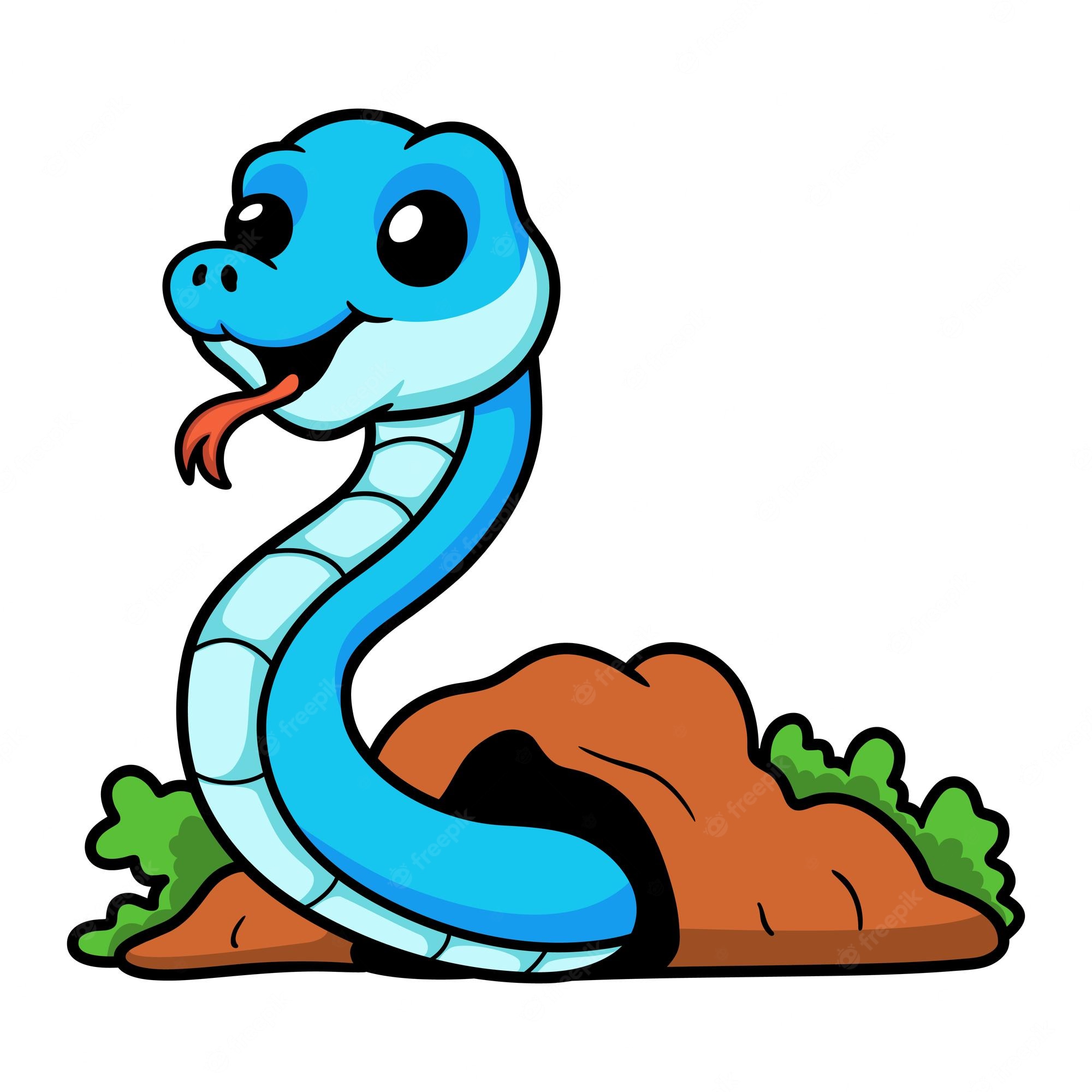 Illustration of a Cute Menacing Looking Snake Stock Vector Image & Art -  Alamy