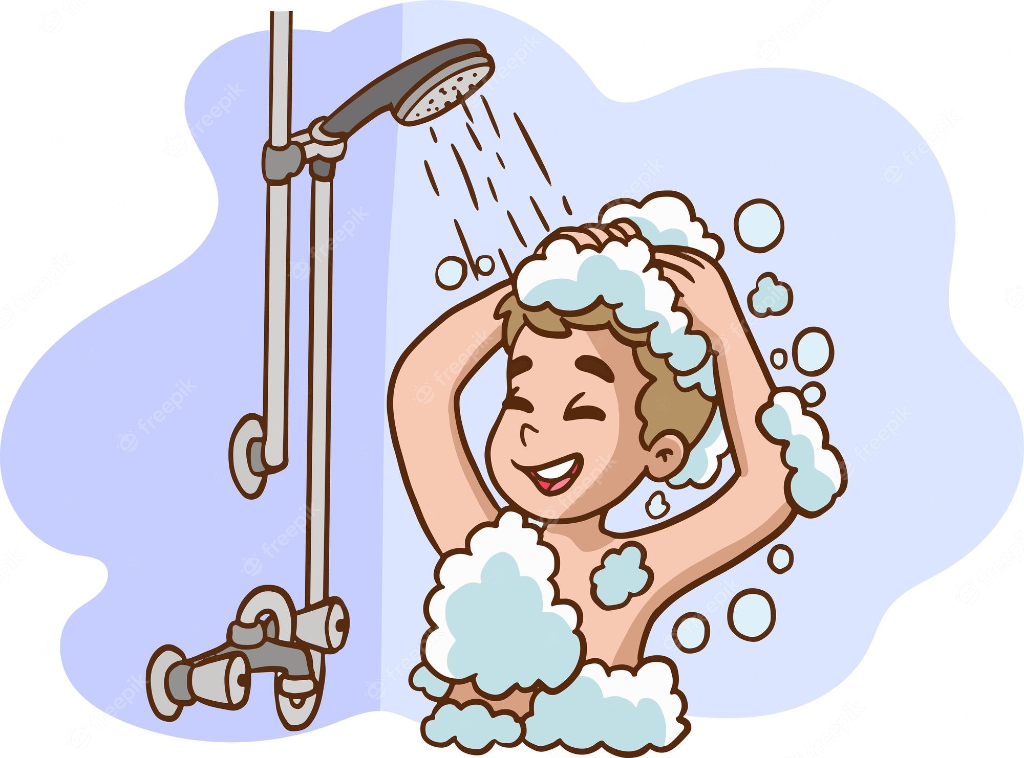 Kid Taking Shower Stock Illustrations – 343 Kid Taking Shower - Clip ...
