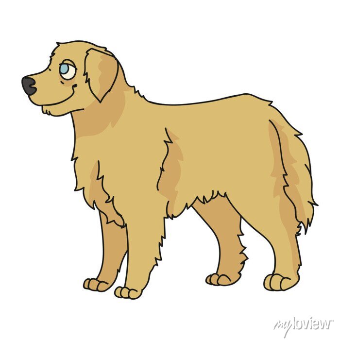 Cute Cartoon Rough Collie Puppy Dog Vector Clipart. Pedigree - Clip Art ...