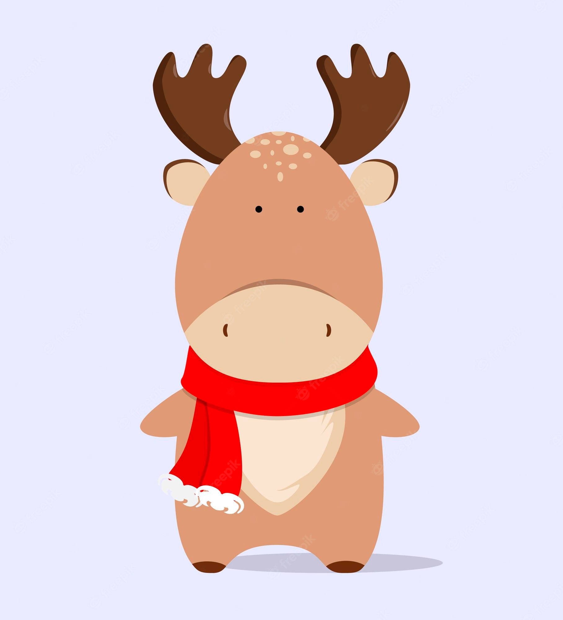 Funny Christmas Moose Royalty Free Vector Image Clip Art Library