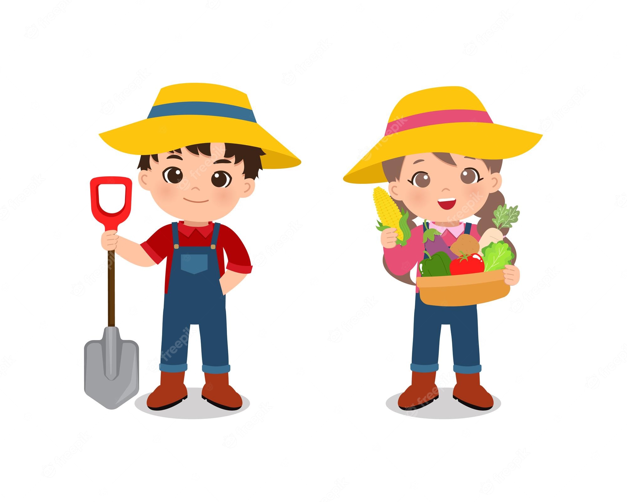 Cute Farmers Clip Art Library
