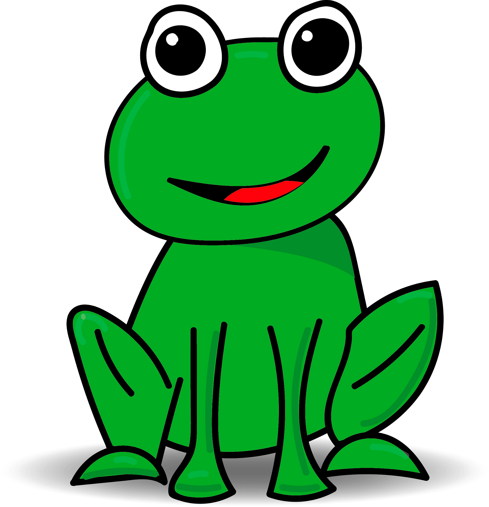 Cute Frog SVG Cut Files, PNG frog clipart, frogs clip art, happy frog ...
