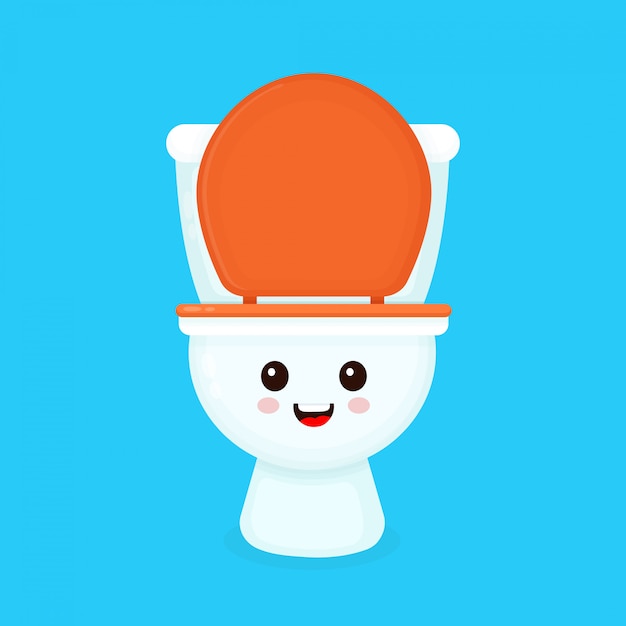Friendly Cartoon Toilet Illustration for Kids’ Bathroom Education
