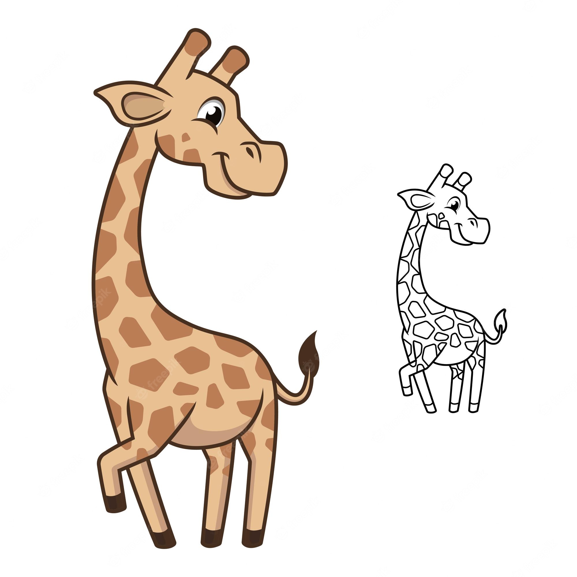 Single continuous line drawing of cute giraffe... - Stock Illustration  [99300677] - PIXTA