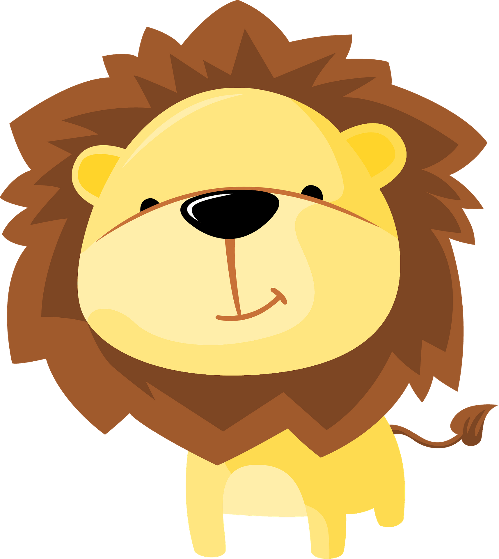 Cute lion clipart with watercolor illustration - Clip Art Library