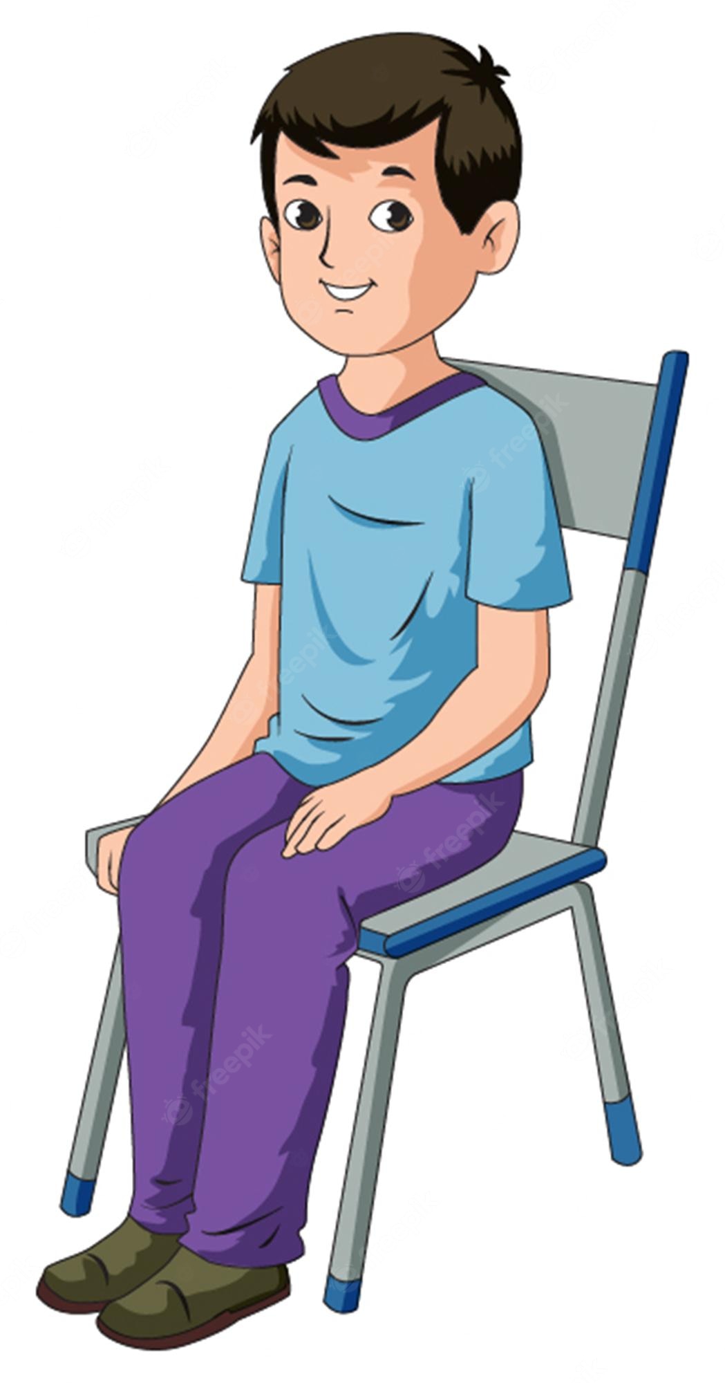 child sitting on chair - Clip Art Library