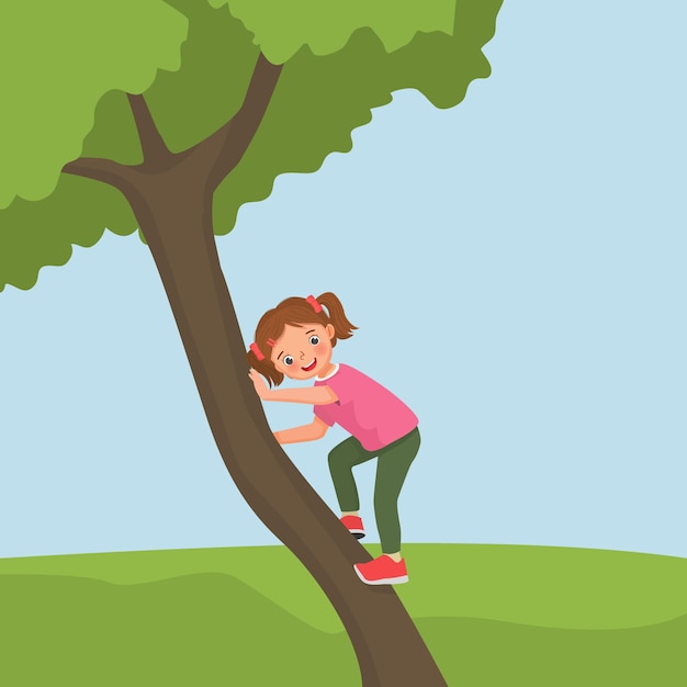 448 Child climbing tree Vector Images | Depositphotos - Clip Art Library