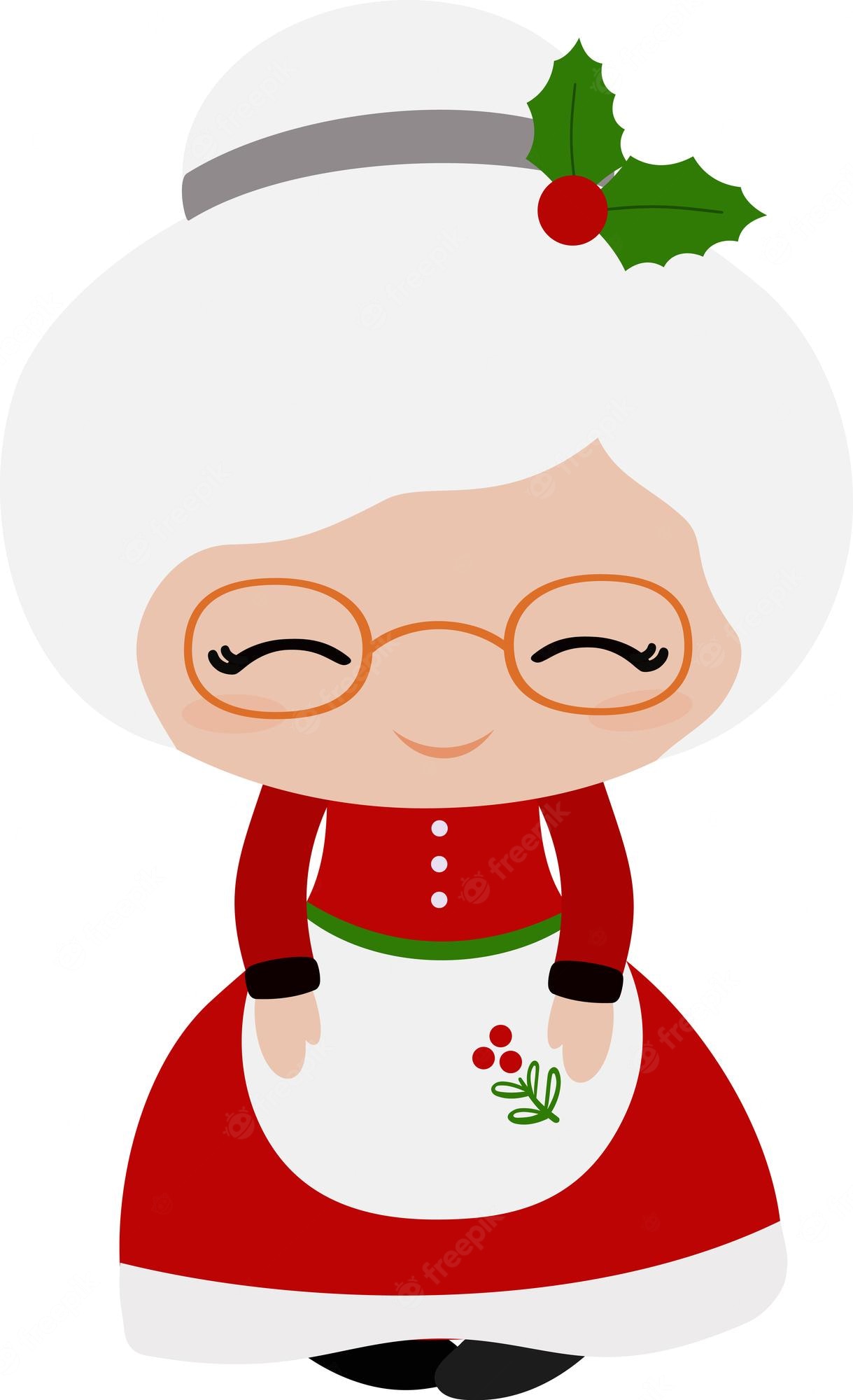 Santa And Mrs Claus Png Black And White & Transparent - Clip Art Library