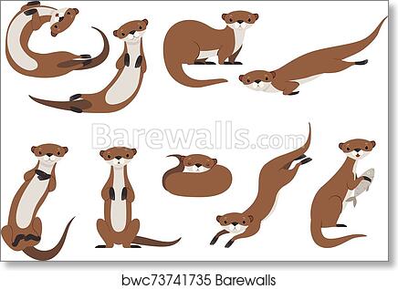 Cute Otter Illustrations - Free Vector Art for Design & Print