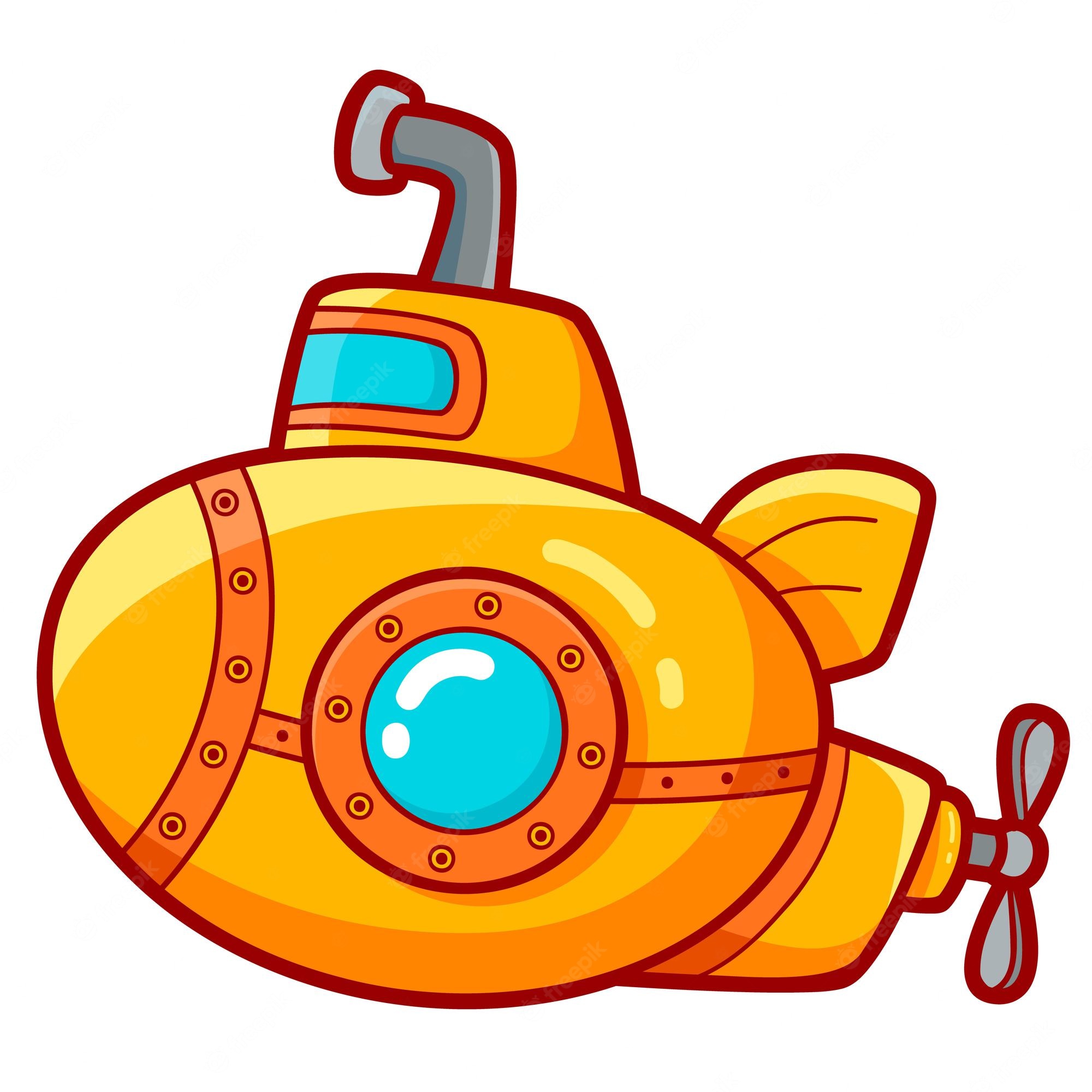 Submarine Underwater Stock Vector Illustration Of Cartoon