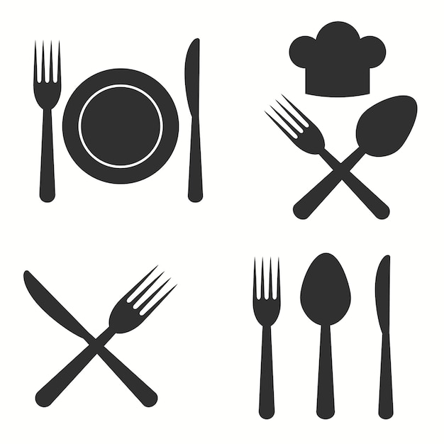 Dining & Culinary Icons Set - Free Vector Graphics for Restaurant Websites