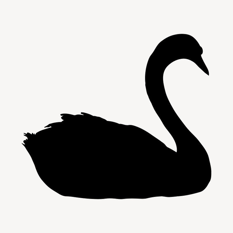 Elegant Swan Silhouette Illustration - Free Vector Graphic