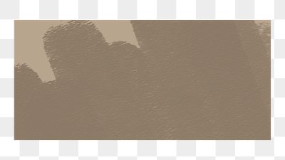 Abstract beige and taupe brushstroke texture on transparent background, suitable for design overlays or backgrounds.