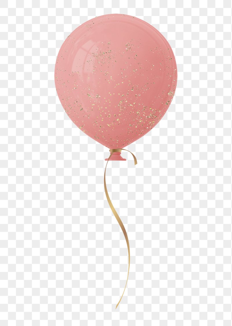 Elegant Pink Glitter Balloon PNG - Free Download for Celebrations
