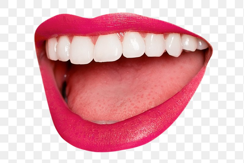Vibrant Pink Lips with Perfect Smile - High-Resolution Dental & Beauty Image