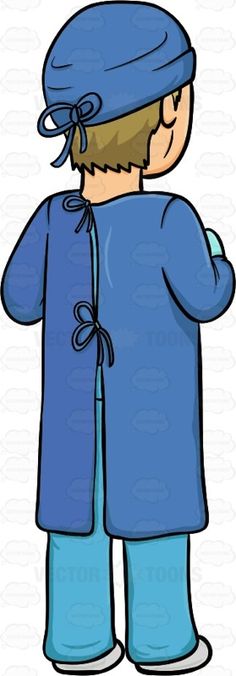 Surgeon Illustration - Medical Professional Cartoon Clipart