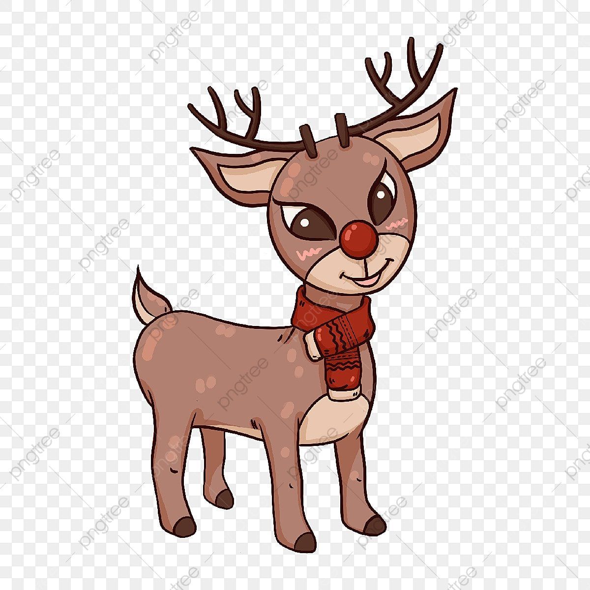 Reindeer Clipart Cute Baby - Reindeer Noses Silhouette - Free - Clip ...