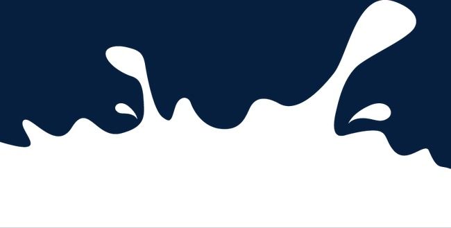 Abstract white liquid splash against deep navy blue background, evoking freshness and purity.