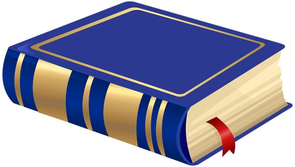 Classic Blue Hardcover Book with Gold Embossing - Symbol of Knowledge