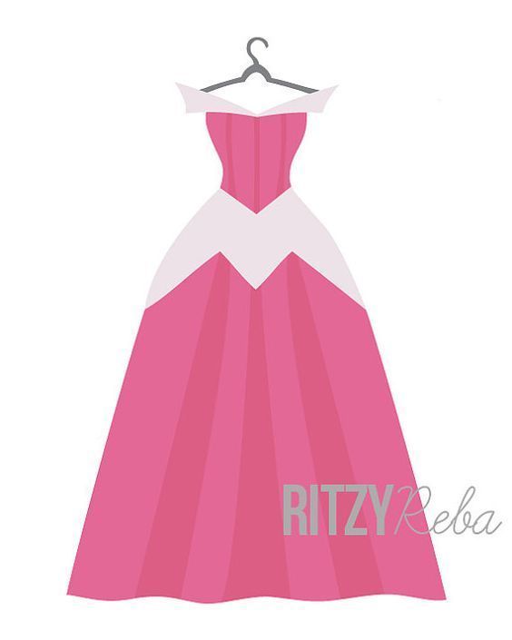 Princess Gown Illustration - Elegant Vector Dress Design for Print & Digital Use