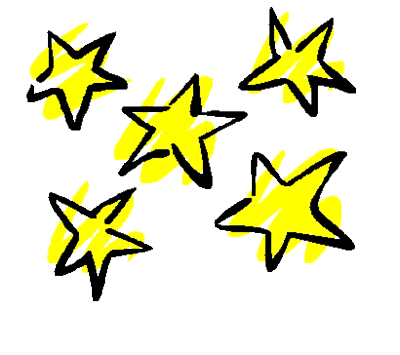 Hand-Drawn Star Illustration - Playful Yellow Stars for Creative Projects