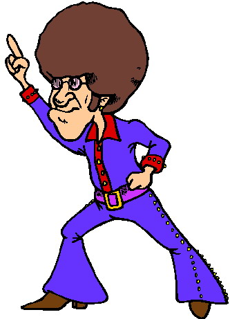 Retro 1970s Disco Dancer Cartoon - Free Clipart & Illustration
